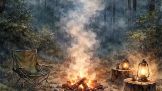 焚き火の煙が多いのは