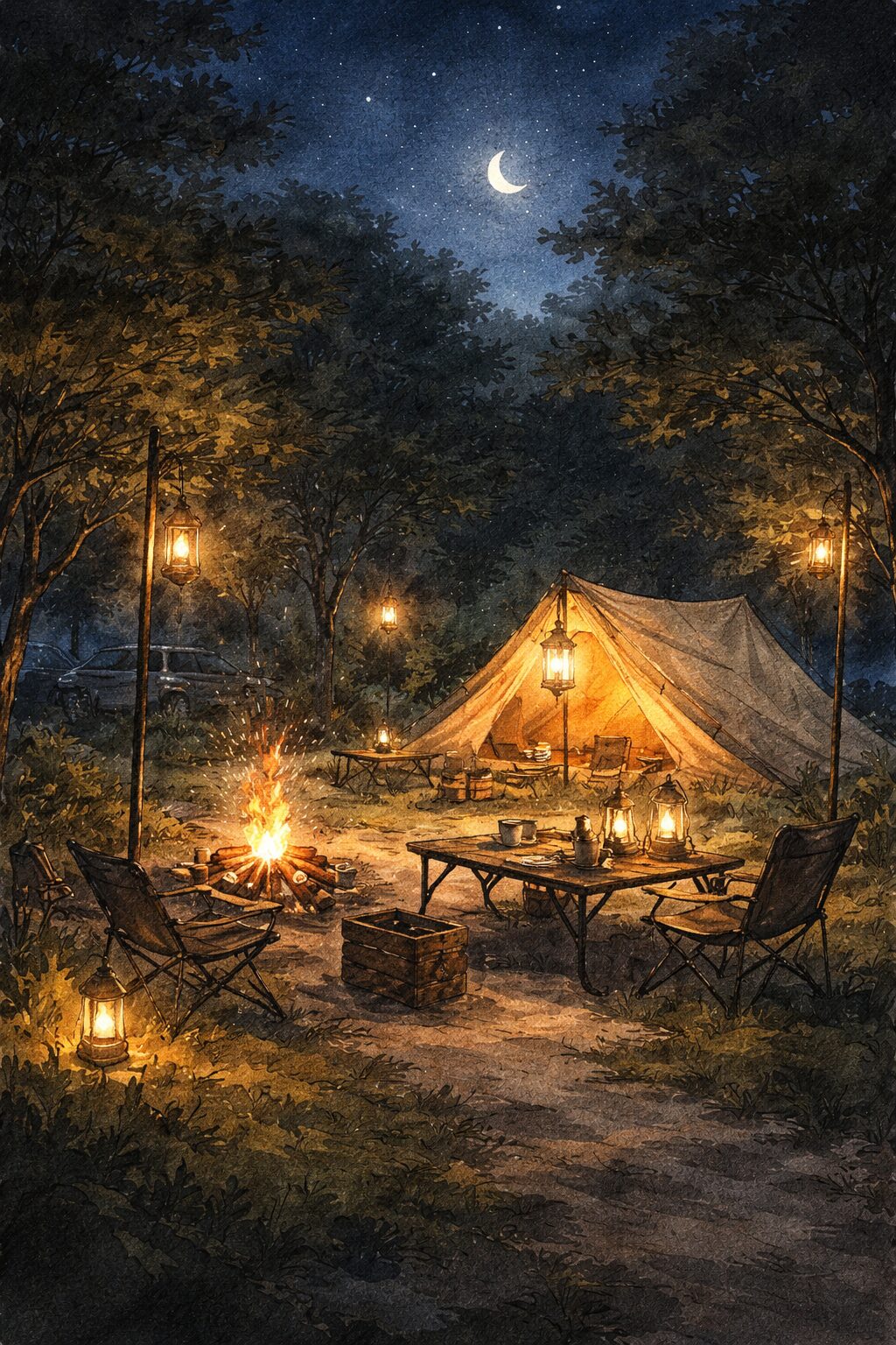 キャンプの夜が暗すぎる