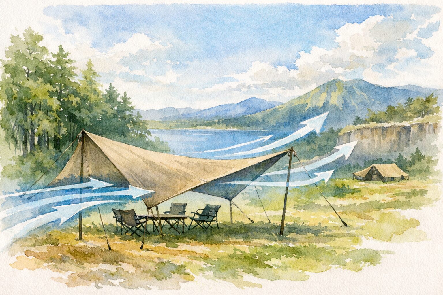 タープ風の抜け方