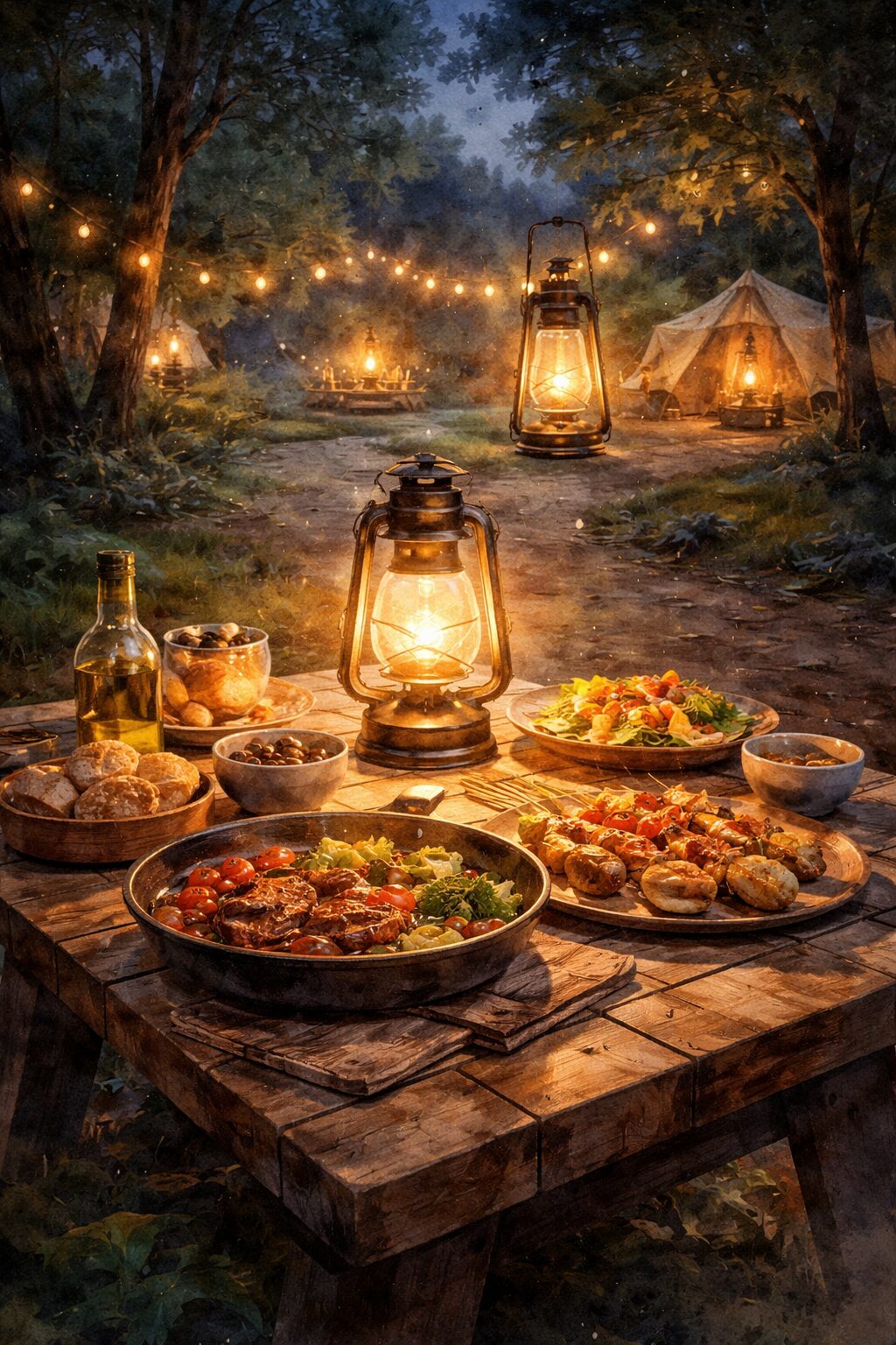 夜の食事を美しく