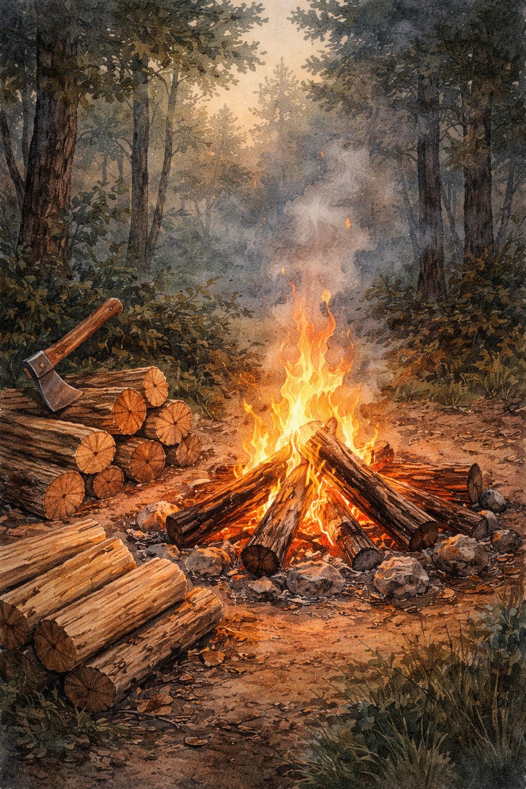 薪の材と含水量