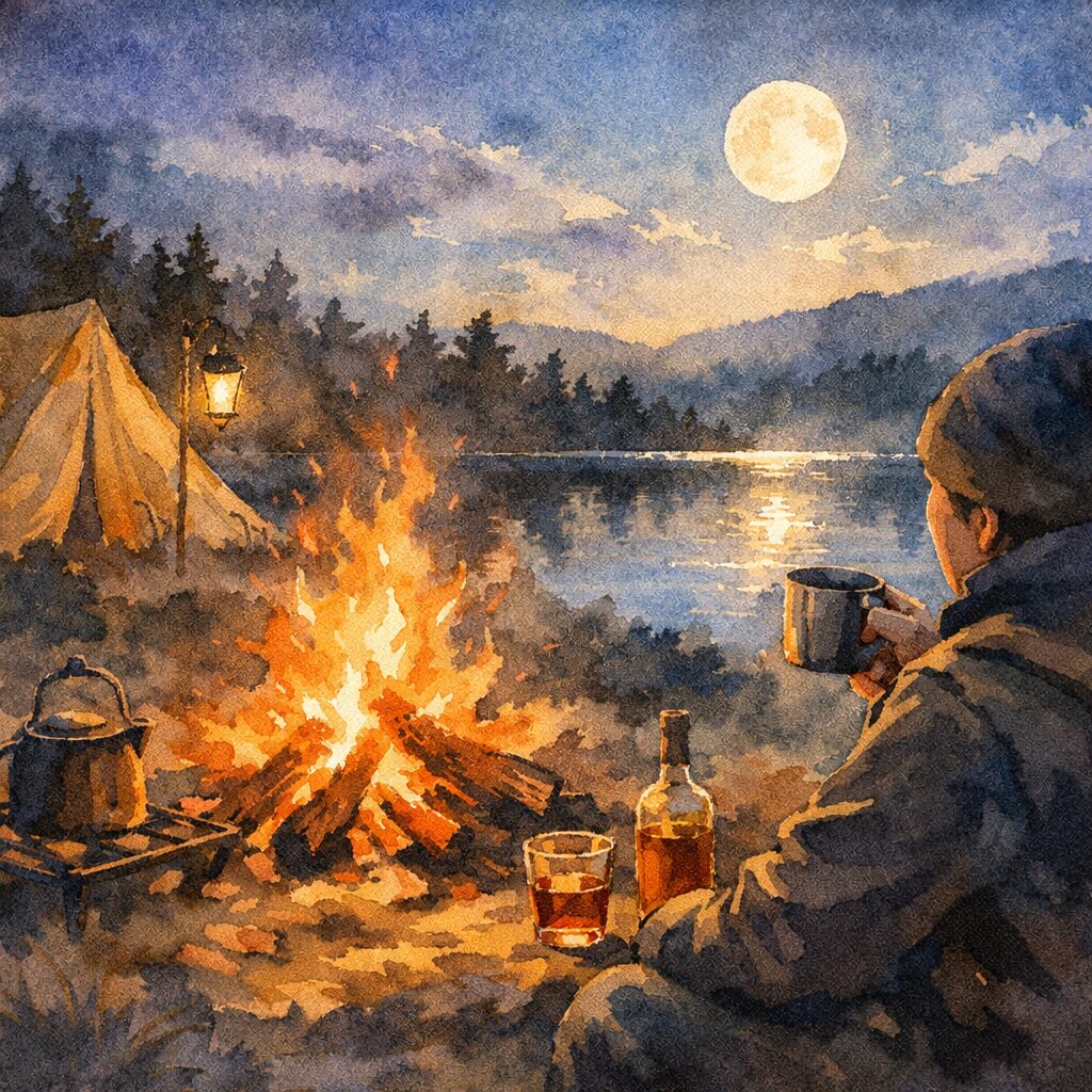 キャンプとお酒