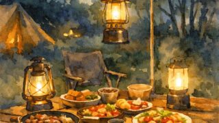 夜の食事を美味しくするランタンの数