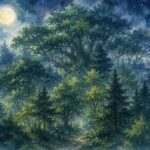 月明かりの森の幻想